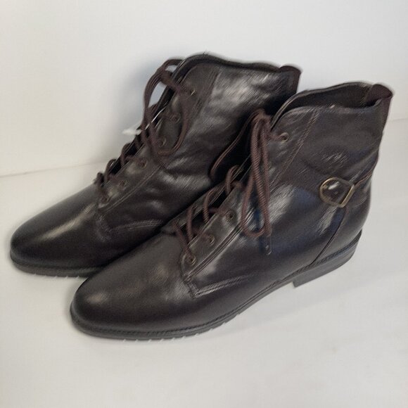 Danexx Vintage 90's Women's Brown Lace Up Boots - Picture 5 of 7